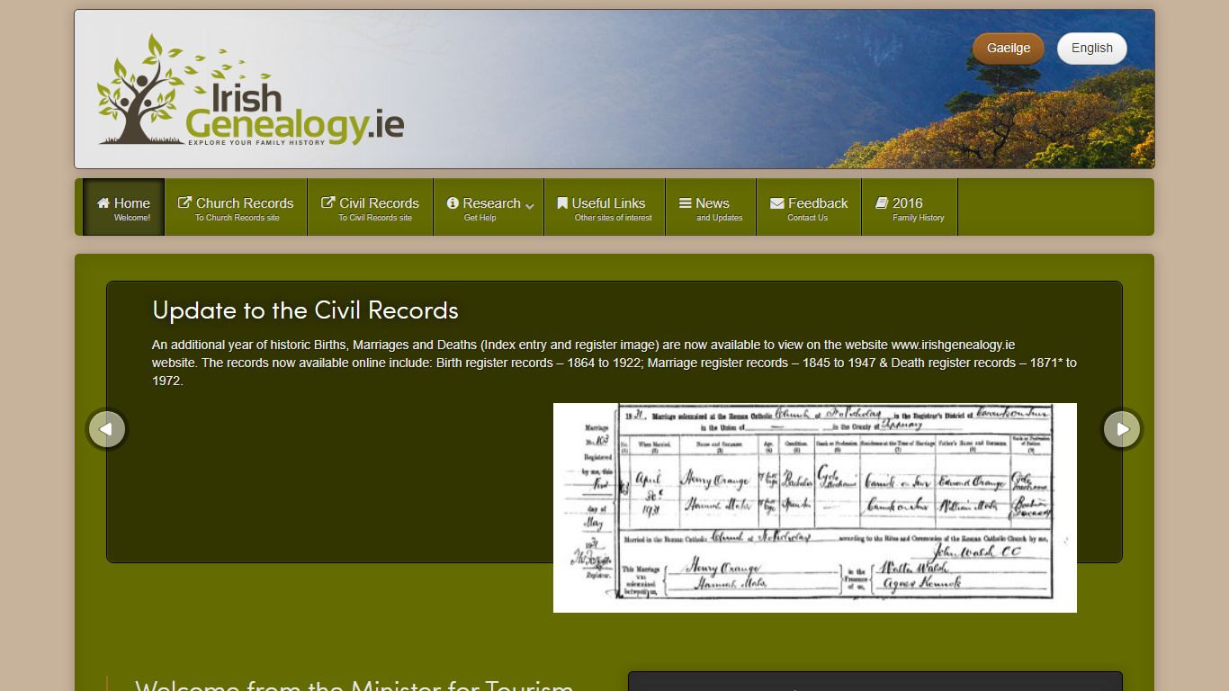 Search online records - Irish Genealogy